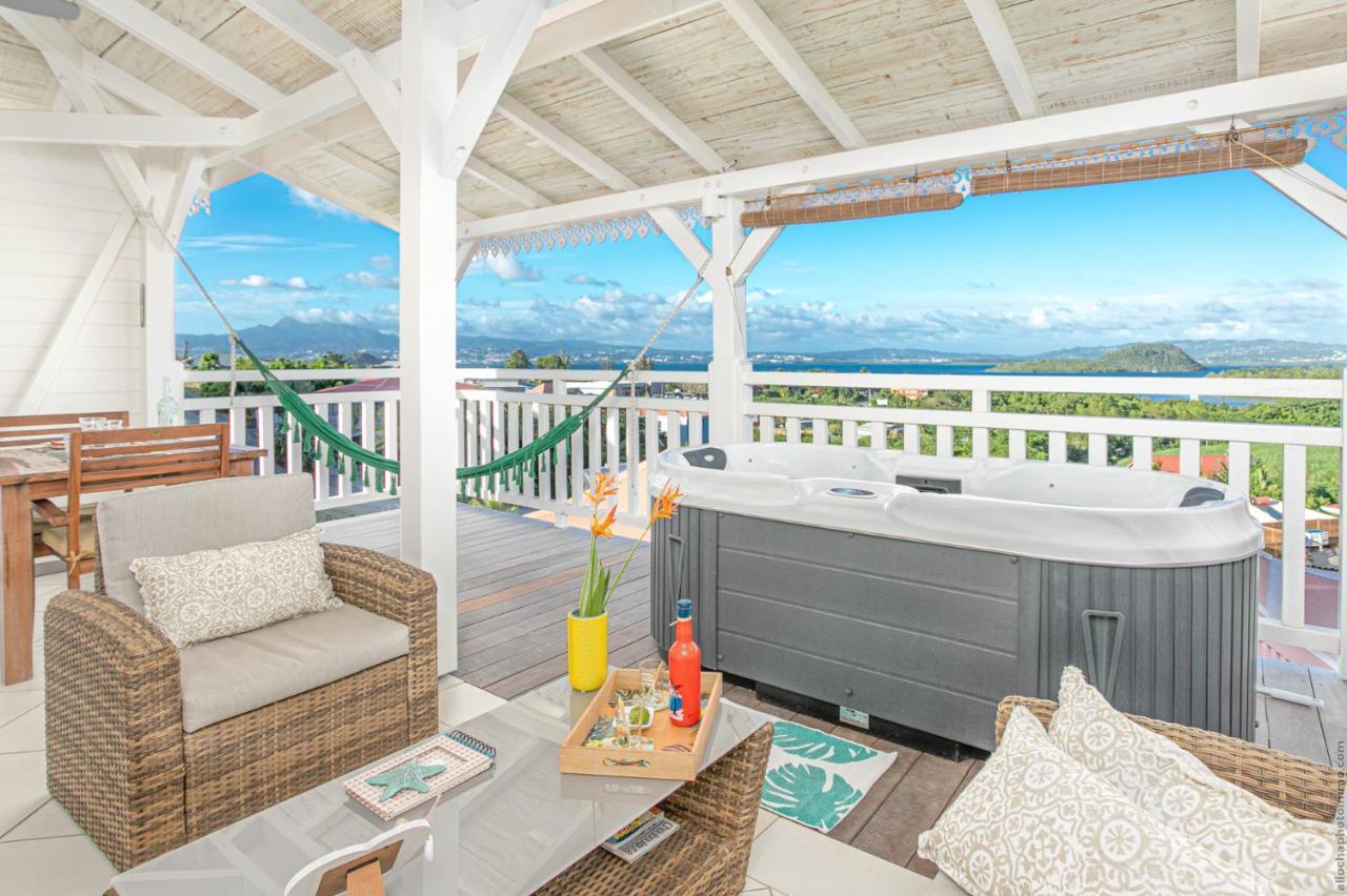 Bungalow Vanille Pacane - Vue Mer Avec Spa Prive เลส์ทรัวส์-ซีเลต์ ภายนอก รูปภาพ
