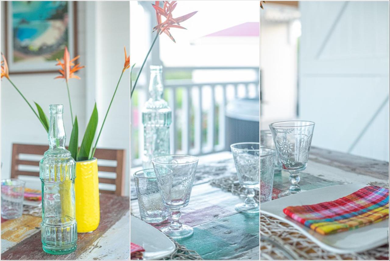 Bungalow Vanille Pacane - Vue Mer Avec Spa Prive เลส์ทรัวส์-ซีเลต์ ภายนอก รูปภาพ